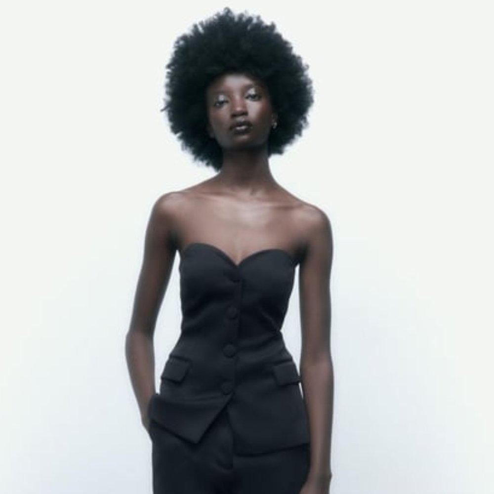 Zara Lined Button Bustier